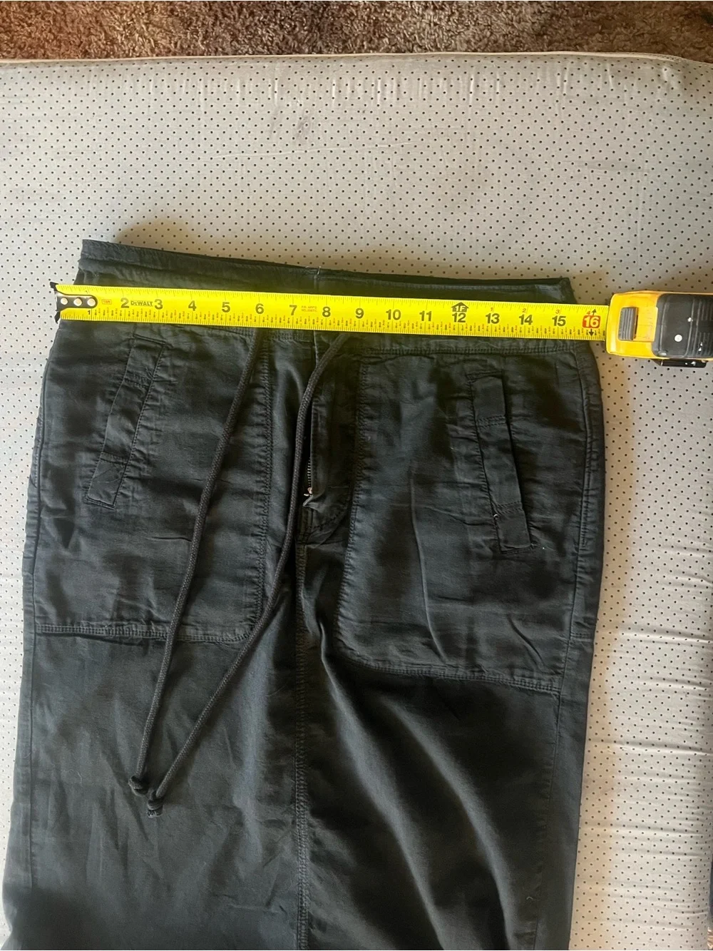 Free People Black Drawstring Maxi Skirt with Front Pockets
